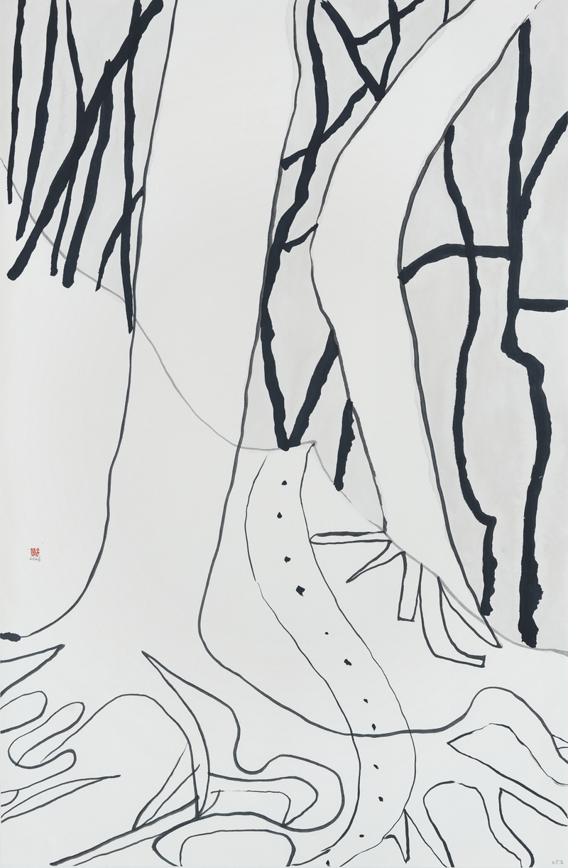 장병언, structure landscape 053, ink_on_paper, painting, 2026